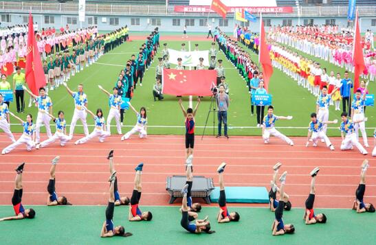 南昌向遠軌道技術學校師生代表隊參加2019年南昌市第七屆校園體育節(jié)